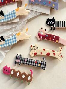 Cute Cartoon Girl Animal Hair Clips, Suitable For Daily Wear And Vacation Use - Multicolor - View 3