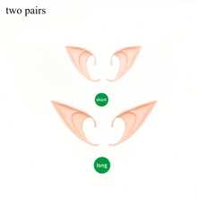 2 Pairs Fairy Ears, Soft Pointed Ears For Cosplay, Magic Makeup Ball Vampire Ears Costume Accessories, Suitable For Halloween/Christmas - A - View 7
