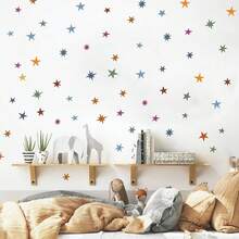 Fantasy Star And Dot Fabric Wall Stickers, Suitable For Bedroom, Living Room, Game Room Home Wall Decor - Star - View 6