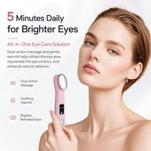 GANLAIX 充電式眼部按摩筆 面部按摩器 提拉眼部按摩棒,具加熱、溫熱、震動、緊緻肌膚功能,可緩解眼睛疲勞、消腫、淡化黑眼圈與眼袋,可幫助吸收美容產品,300mAh - 彩色 - 查看 8