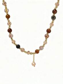 1 Piece Of Vintage Double-Layer Imitation Crystal Bead Bracelet, Suitable For Daily Wear (Random Pearl Color) - Style 1 - View 3