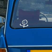 Funny  Stick Figure Car Decal, Humorous Reflective Sticker - Multicolor - View 10