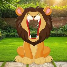 Jungle Theme Lion Photo Backdrop _ Carnival Circus Party Photography Background, Polyester Material, Suitable For Birthday And Gift - Jungle Lion - View 2