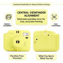 Popoto Instant Camera Set, Includes Selfie Mirror And Camera Storage Bucket Bag, Compact And Portable Essential For Travel, Auto Exposure Built-In Flash, Center-Axis Viewfinder For Offset-Free Photos, Capture Beach Sunset, Summer Party, Graduation Prom Unforgettable Moments (Battery Not Included) - View 8