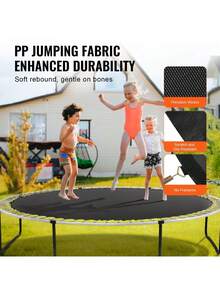 Trampoline Jumping Fits 12ft Frame, Universal Jumping 12ft Round Trampoline, Reinforce Resistant With Spring Durable V-Rings, Fit 5.5" Spring Length - 12 Inch + 72 V-rings - View 6