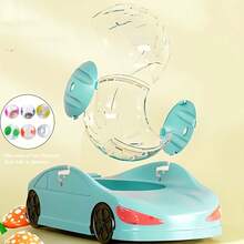 Extra Large Hamster Running Ball Toy With Ball - Suitable For Hamster Pet Exercise, Includes Exercise And Entertainment Dual-Use Ball | Sporty Design | Sturdy Structure, Hamster Running Ball Car - Hamster Cage Accessory, Gerbil - Pet Exercise Accessory - Hamster Running Ball (Random Color) - A - View 12