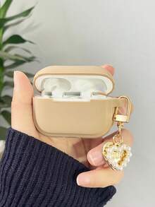 矽膠一體式保護殼，適用於 4，Apple 耳機保護殼，適用於 Pro 2、3、3、2，附掛繩軟殼 - 杏色 - 查看 5