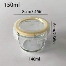 150ml Sealed Glass Food Storage Jars | 1/3pcs Set | Leak-Proof Quick-Lock Lid Suitable For Meal Prep, Food And Snack Freshness Preservation, Refrigerator Pickles Storage Box - Multicolor - View 14