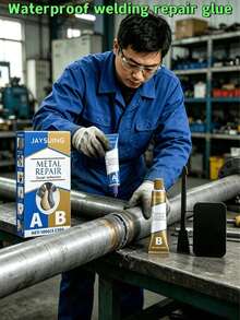 100g Waterproof Welding Repair Glue Box, Cast Iron Sealant AB Adhesive, Leak Sealing And Plugging Agent, Metal Bonding, High Temperature Resistant, Strong Weld-Free Repair Glue For Cast Iron Water Tank And Radiator Cracks - A - View 2