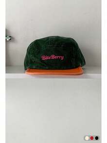 Vintage Letter Baseball Cap For Women, All-Season Student Versatile Duck Bill Hat, Breathable Wide Brim Mesh Cap, Niche Colorblock Flat Brim Duck Bill Cap, Soft Top Large Embroidered Letter Streetwear Brand Baseball Cap, Face-Slimming Skater Hippie Chicks Style - Multicolor - View 19