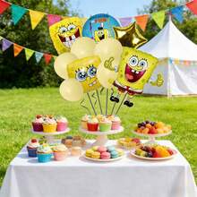 SpongeBob SquarePants New SquarePants Cartoon Anime Party Birthday Party Foil Balloon Decoration Background Supplies - As Shown In the Figure - View 5