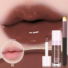 Pudaier Brilho Labial Hidratante para o Dia Todo, Brilho Aquoso Espelhado, Óleo Labial Volumizador Não Pegajoso, Acabamento Luminoso Natural de Alto Brilho, Adequado para Uso Diário, Noiva de Casamento e Halloween - 14 - Visão 7