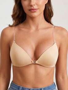 Invisible Adhesive Push-Up Bra With Strap Support, Suitable For Weddings, Parties, Beach And Vacation Wear - Multicolor - View 2