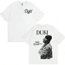 Magliette da uomo Rapper Duki 5202 MIXTAPE Album Tour, abbigliamento moda stile hip hop punk, magliette in cotone casual oversize - Colore 2 - Visualizzare 2
