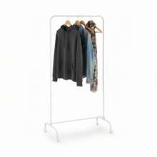 KIWI MOBLEKIT | Free-Standing And Expandable Clothes Racks In Metal And Wood, Clothing With Adjustable Options, With Wheels Or Shelves, Organizers For Bedroom, Entryway And Home - Blanco 78x44.5x160 厘米 - 查看 5