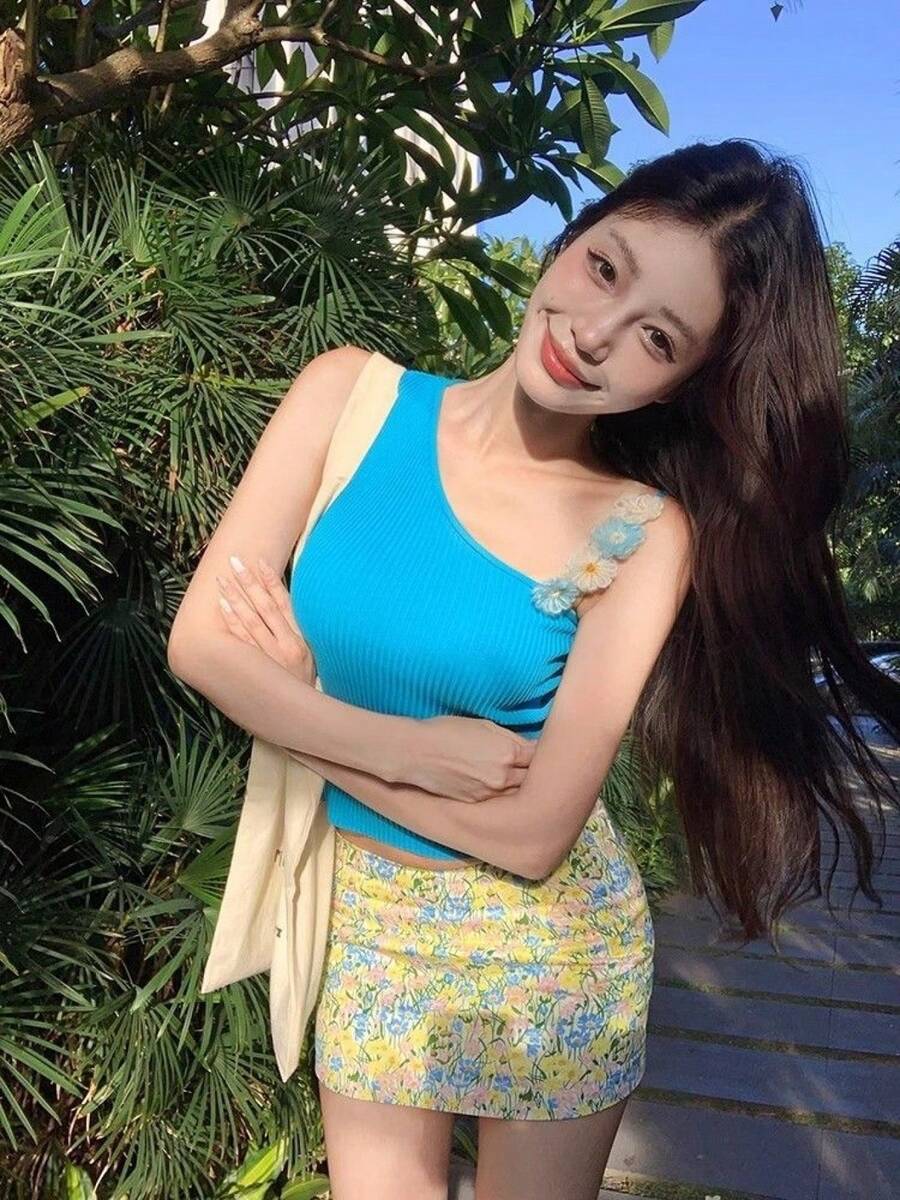 Women Tops - Blue - View 1