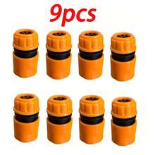 9PCS 1/2" Garden Hose Quick Connectors, Hose Joint Quick Connectors, Suitable For Hose Joint Irrigation System Garden Irrigation Plastic Car Wash, Used For Water Irrigation, Compatible With Car Wash Gun, Compliant With European And American Standards - A - View 8
