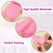 Colorful Wool Roving Set, 10g 8-Color Wool Roving Combination, Wool Felting Needle Punching Material Kit, DIY Wool Doll 80g - Iced Grape - View 4
