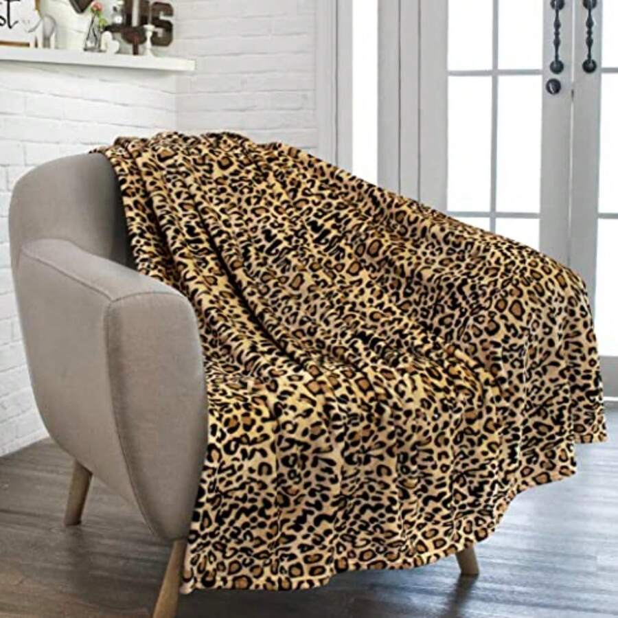150cm x 200cm, Cheetah - PAVILIA Cheetah Fleece Throw Blanket Cheetah Leopard Animal Print Flannel Blanket for Bed Soft Velvet Lightweight Microfiber Blanket for Bed Couch Sofa 150cm x 200cm - Marrn - Ver 1