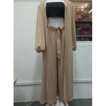 Fashionable New Women Spring Summer Sexy Coat 3 Piece Set - 黑色 - 查看 11