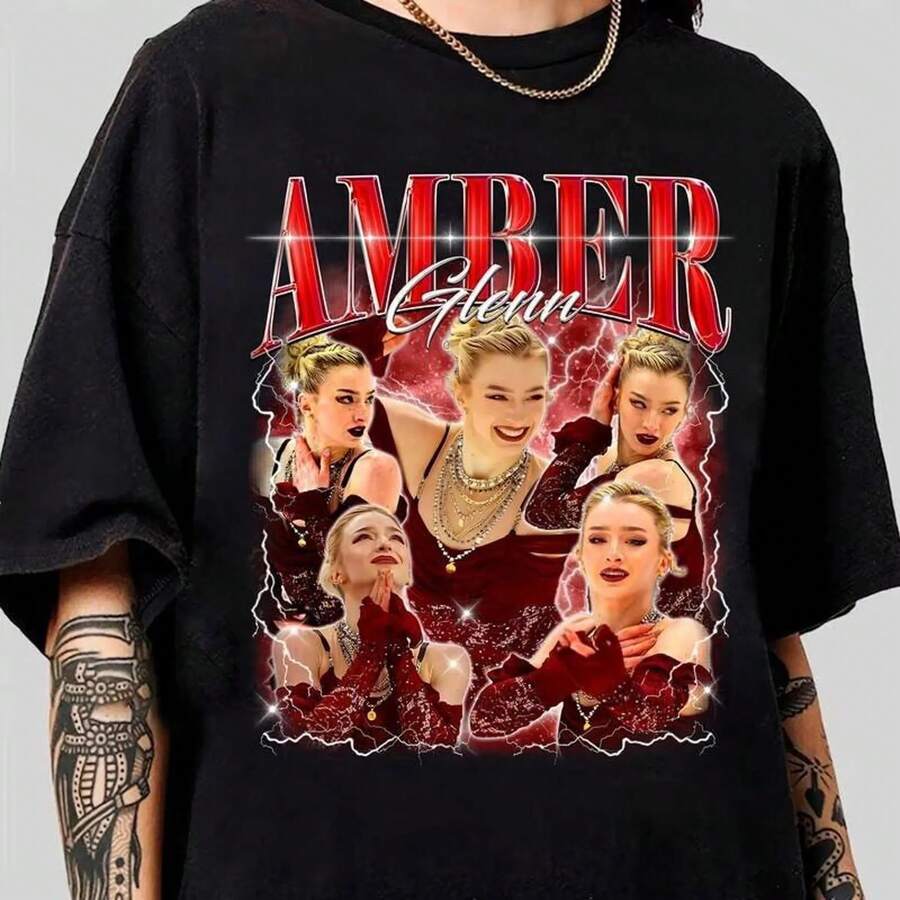 Camiseta Bootleg de Amber Glenn, Camiseta Vintage de Collage de Amber ...