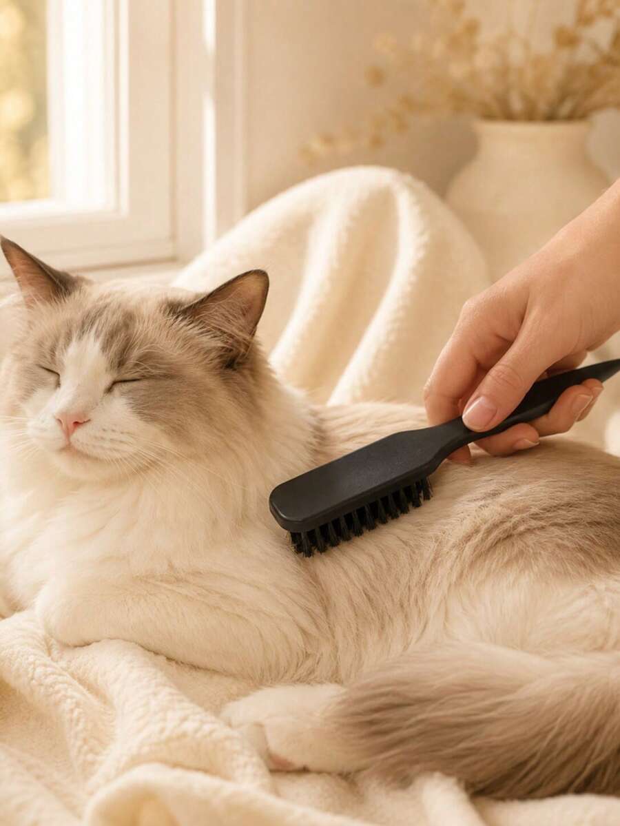Multi-Color Detangling Styling Brush, Leopard Print Plastic Hair Comb With Flexible Nylon Pins, Rounded Tips, Side Comb Teeth & Pointed Tail Handle, Wet Dry Hair Care Tool For Curly Wavy Thick Hair, Wigs, Women Daily Travel - Multicolor - View 1