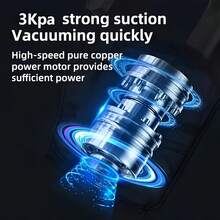 Rechargeable Wireless Handheld Vacuum Cleaner - Powerful Suction Cyclone Design, Multi-Functional Cleaning Tool For Home, Car And Office, USB Charging, Multi-Functional Cleaning Tool | Stylish Vacuum Cleaner | High Suction Vacuum Cleaner - Multicolor - View 5