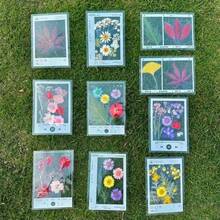 1 Pack 20/40/100/200pcs Self-Adhesive Handmade Stickers - Featuring Glossy Geometric Leaf And Flower Designs, These Reusable PET Plastic Stickers Are Perfect For Scrapbooking, Journaling, Home Decor (White), Ideal For Bookmark Decoration - Multicolor - View 9