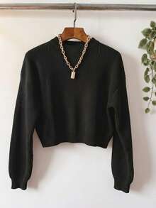 Women Sweaters - Black and White - View 4