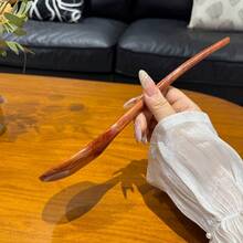Large Wooden Soup Spoon With Long Handle, Wooden Rice Spoon For Eating, Wooden Spoon For Eating Luosifen, Wooden Spoon - Maroon - View 8