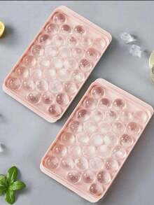 1pc Ice Cube Tray With Lid, Refrigerator Ice Tray, Mini Round Ice Ball Mold, Suitable For Tea, Coffee And Other Drinks, Back To School Essential - Multicolor - View 6