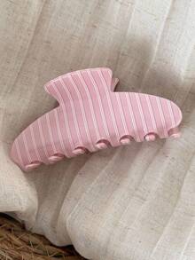 1件女款春夏清新優雅亮色條紋半圓形髮夾 - 多色 - 查看 3