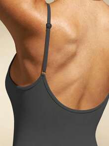 Aaseow Women's Shapewear Bodysuit, Slimming Tights Seamless Shape Cinched Waist Backless Thong Or Briefs Sports Summer - Grey - View 3