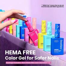 Set Kutek Gel Beetles Macaron Color 15ML 6 Warna, Botol Berwarna-warni, Mudah Dihapus, Cocok untuk Manikur dengan Lampu UV/LED - MultiWarna - View 5