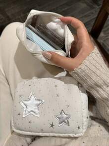 Tas Penyimpanan Makeup Gaya dengan Desain Niche Jepang & Korea, Tas Kosmetik Genggam, Kantong Penyimpanan Pembalut Wanita Portabel CCD - MultiWarna - View 12