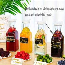 2/4pcs High Quality Juice Containers With Flip Caps, Plastic Juice Pitchers, Spill-Proof Juice And Milk Dispenser, Suitable For Iced Tea, Cold Brew, Mimosa Etc. - Great Birthday Gift - White - View 11