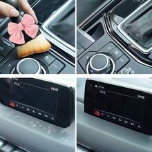 Highly Attractive Car Cleaning Small Brush, Pink Bow Creative Decoration, Soft Bristles Won't Damage Car Paint And Interior, Efficiently Cleans Small Gaps In Car, Essential Cleaning Item For Women's Cars - Pink Bow Cleaning Brush - View 6