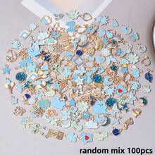 10/20/30/50/80/100pcs Assorted Minimalist Pink Enamel + Gold Alloy Random Mix Heart, Pentagram, Elephant, Leaf Charms Pendants, Suitable For Bag Decoration, Handmade DIY Jewelry Making Necklace Bracelet Earrings Accessories - Pink+Gold - View 28