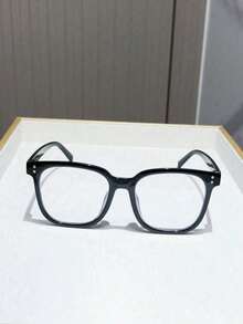 2 Pares/1 Par de Gafas de Marco Cuadrado para Uso Diario, Diseño de Estilo Campus, Favorecedor para la Forma del Rostro, Unisex - Multicolor - Ver 4