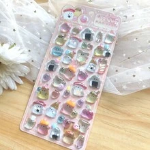 Japan Q-Lia 3D Jelly Bubble Stickers Glossy Raised Epoxy Decals Cute Animal Scrapbook Kids Reward Craft Toy Sticker Sheet - Multicolor - View 8