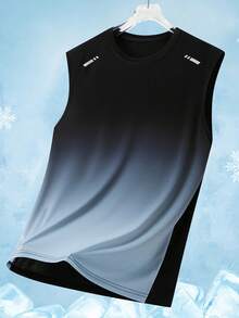 Men's Casual Gradient Sleeveless Tank Top 3-Piece Set, Comfortable Summer Vacation Street Beach Top Sports - Multicolor - View 3