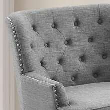 Accent Chairs For Living Room Furniture Living Room Chairs Reading Chair For Room Arm Chairs For Living Room Comfy Chair For Bedroom Small Accent Chairs For Bedroom, Linen Sky Gray - Grey - View 8