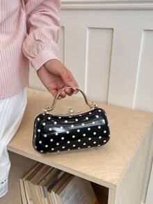 Fashion Party Evening Clutch Bag - Black - View 5