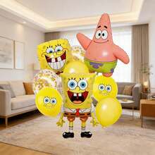 SpongeBob SquarePants New SquarePants Cartoon Anime Party Birthday Party Foil Balloon Decoration Background Supplies - As Shown In the Figure - View 3