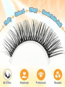 252 Clusters D Curl Natural False Eyelashes Lash Cluster Set 9-16mm With Natural Lash Clusters D Curl - DIY Lash Extension Kit Single Lash Cluster Set Thin Invisible Lash Band - D - 查看 4