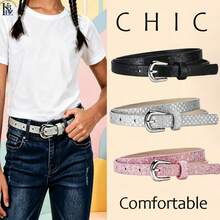 3-Piece Children's New Glossy PU Leather Belt Set, Suitable For Jeans And Skirts, A Great Children's Gift, Belt, Belts - 3Pcs - View 2
