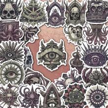 50 Pieces Of Gothic Cossul Tattoo Stickers - Waterproof Vinyl, Suitable For Laptop Cases, Phone Covers, Guitars, Notebooks, Etc. - Japanese Aesthetic DIY Scrapbook Gift - Alien - View 1