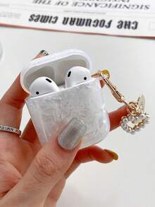 適用於 Apple 原裝耳機 4 殼紋耳機保護殼 Pro 2 3 Pro 3 耳機保護殼，不含耳機 - 白色 - 查看 5