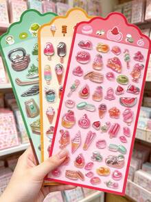 Cute 3D Stickers Featuring Fun, Raised-Relief Designs And A Japanese Anime Style; Durable Stickers Perfect For Decorating Phone Cases, Journals, And Pencil Boxes, Or For Use In Children's DIY Crafts. - Multicolor - View 10