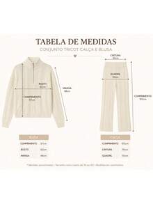 Knitted Set With Zippered Blouse And Pants. - Óxido marrón - Ver 2